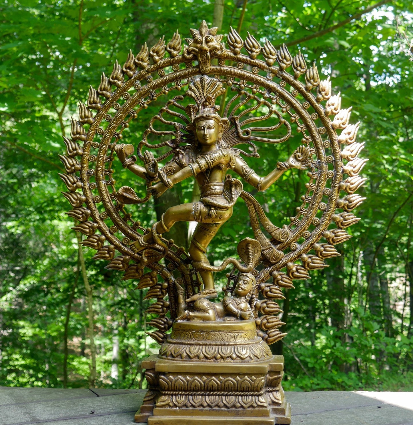 Large Temple Quality Solid Brass Hindu Dancing God Shiva Nataraja Statue 27.5"