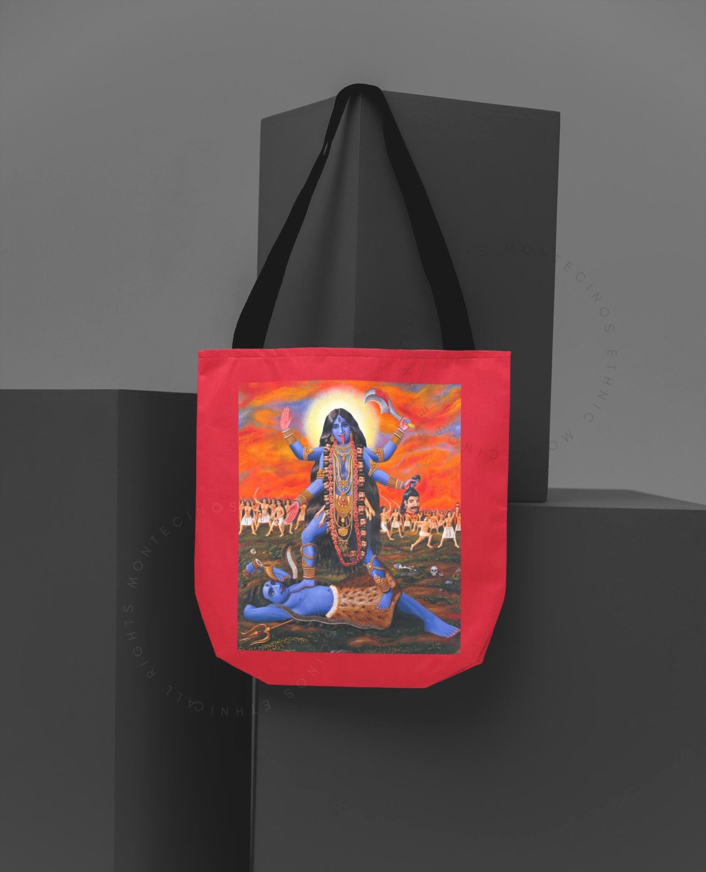 16" Kali Maa Custom Tote Bag | Original Hindu Devotional Unisex Tote Gift