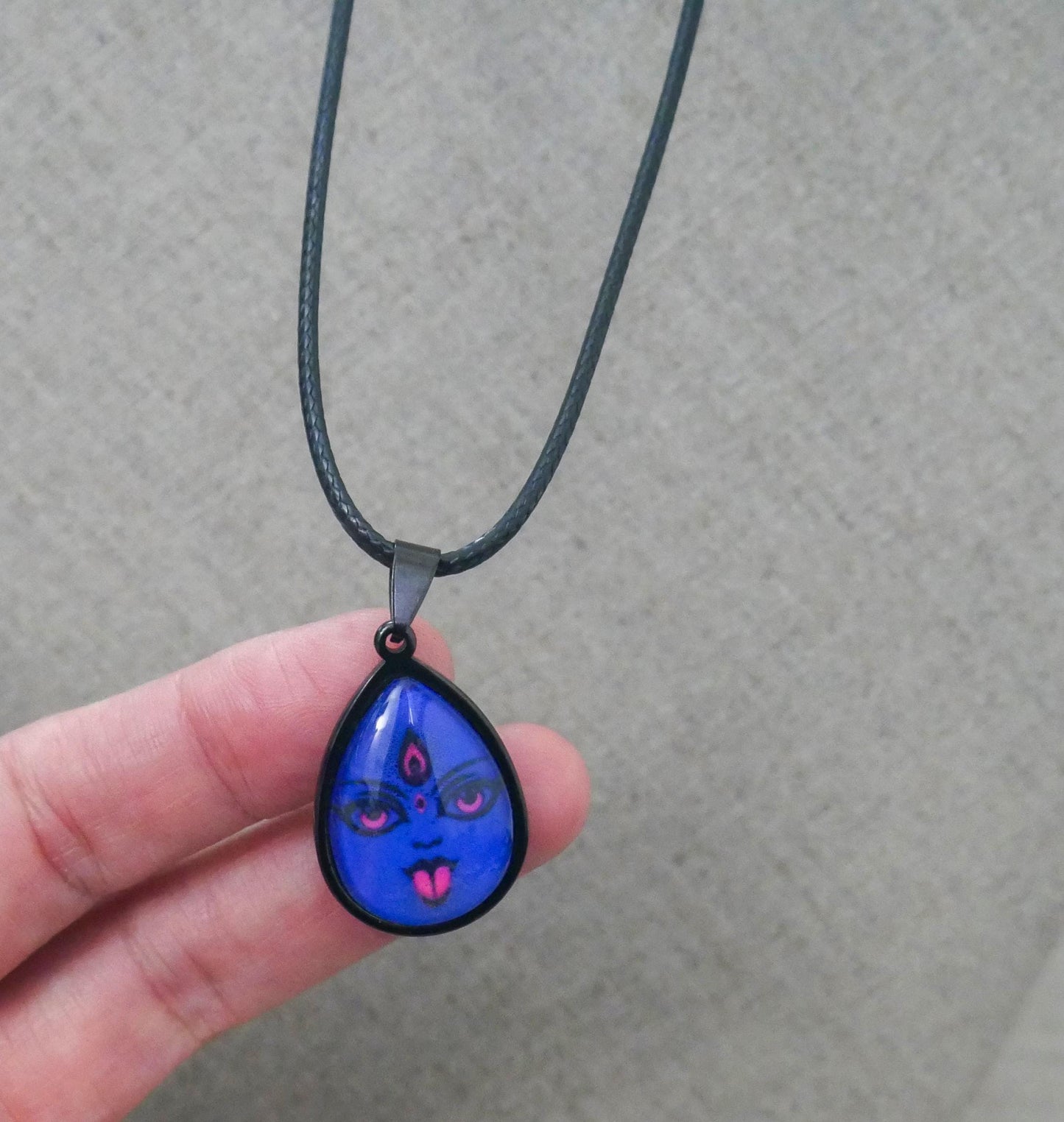 Handmade Kali Maa Pendant Necklace | Unisex Spiritual Protection Charm Jewelry Gift