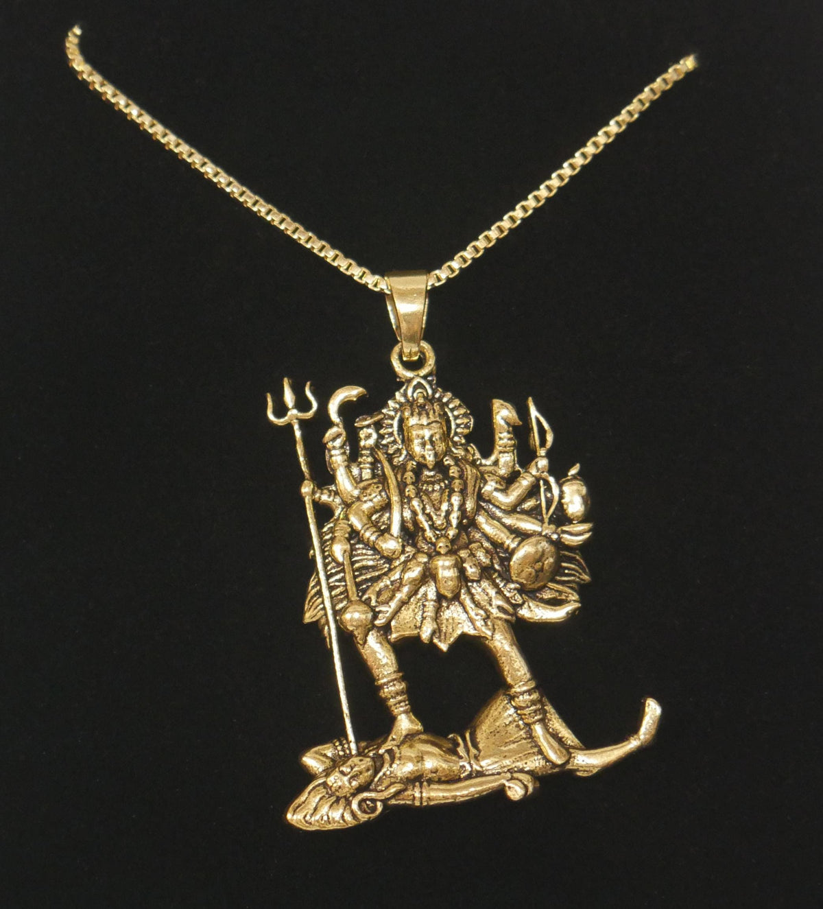 Kali Maa Over Lord Shiva Hindu Pendant