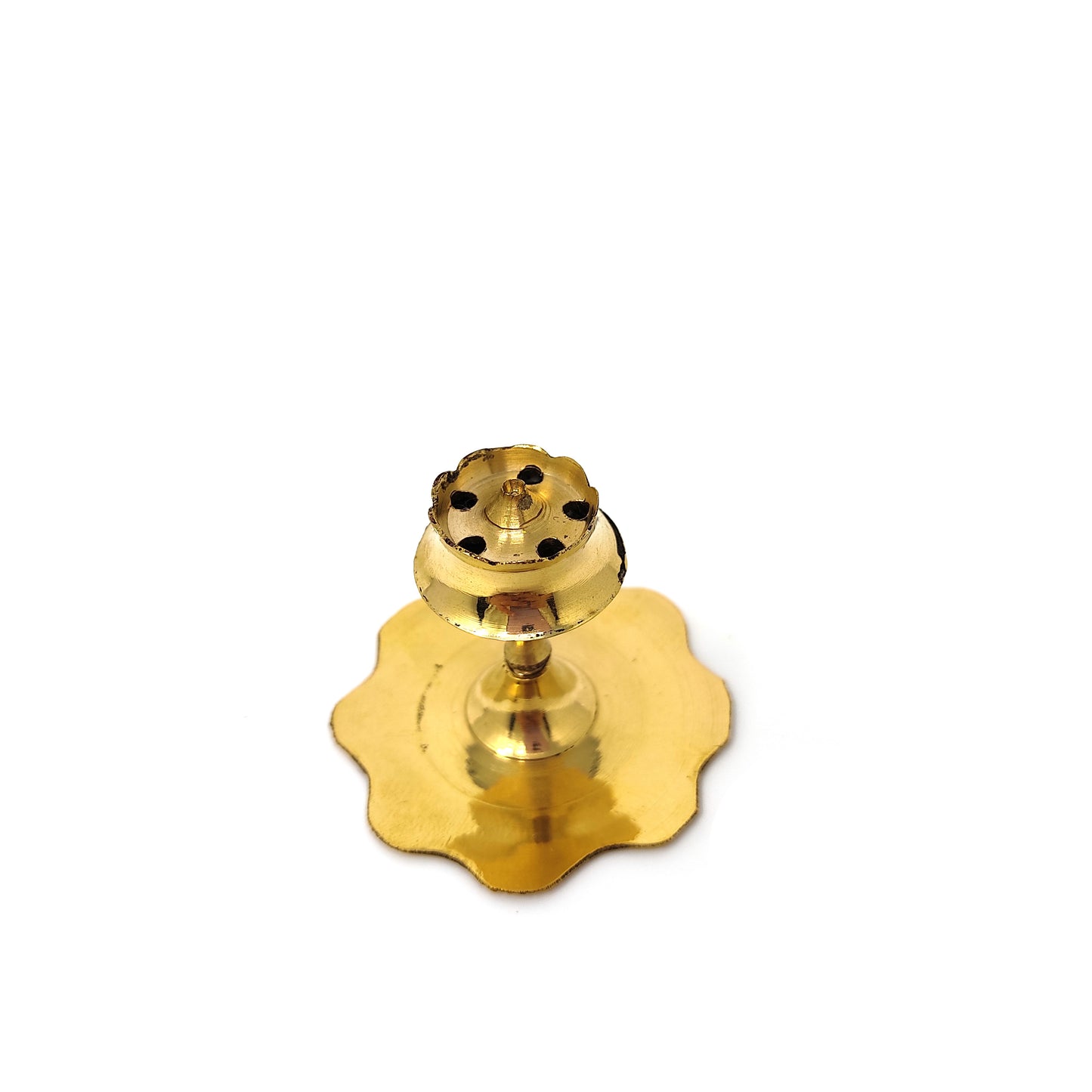 Mini Brass Stand Incense Stick Holder Ash Catcher Stick Burner Agarbatti 1.8” - Montecinos Ethnic