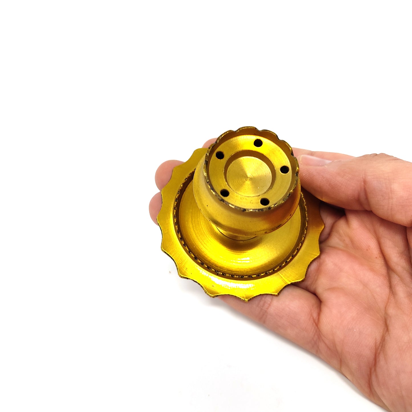 Brass Agarbatti Stick Incense Holder Burner Ash Catcher Incense Burner 2.5" - Montecinos Ethnic