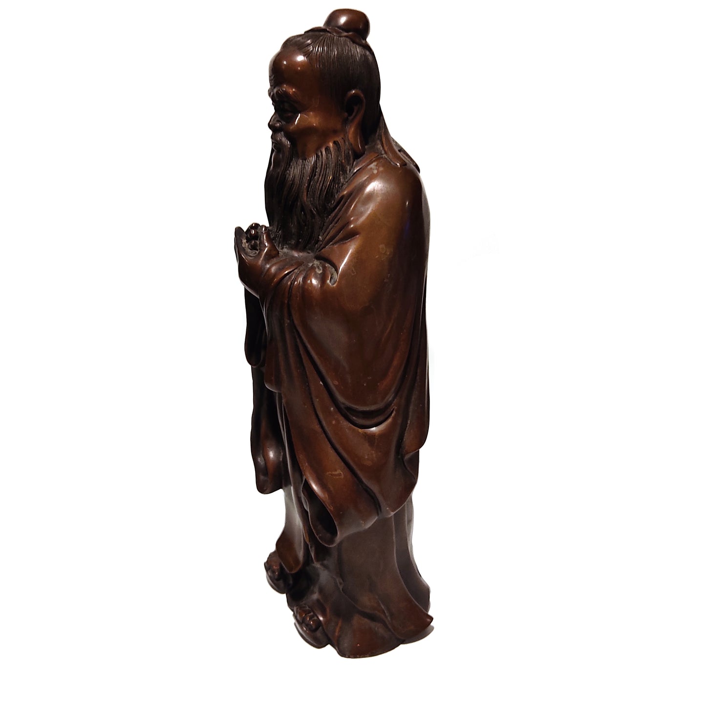 Bronze Kong ZI Confucius Confucian Philosopher Educationist Statue Sculpture 18"
