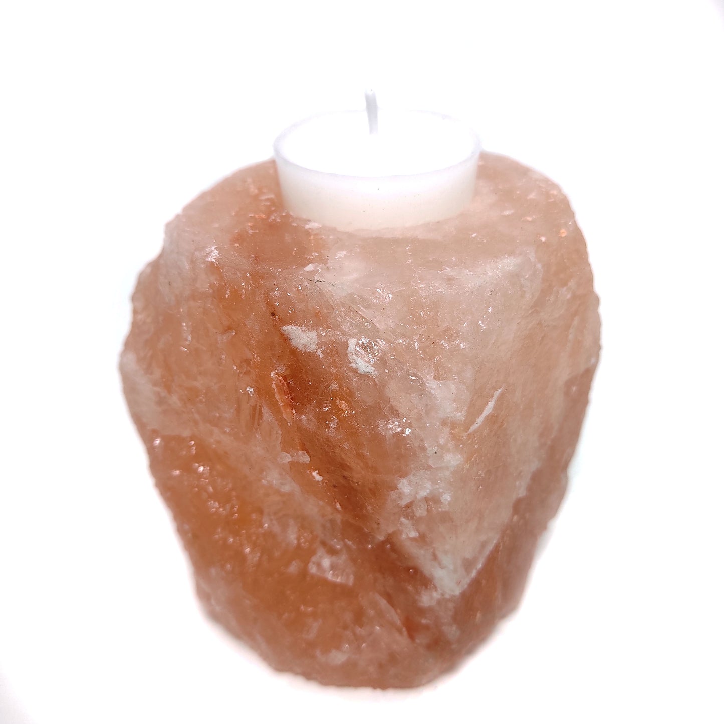 Pink Himalayan Salt Rough Natural Crystal Rock Candle Holder Home Decoration
