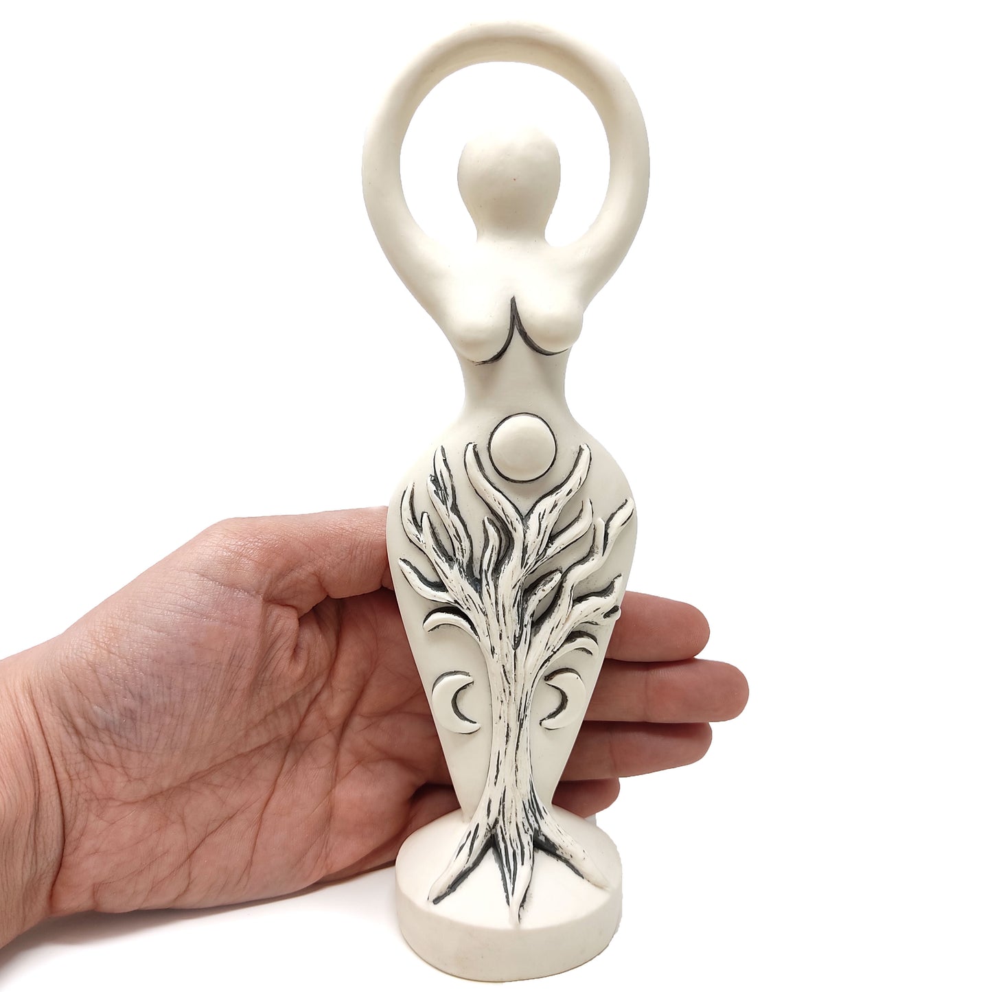 Spiral Goddess Statue Female Spirituality Wiccan Altar Figurine Decor Gift 7.5"