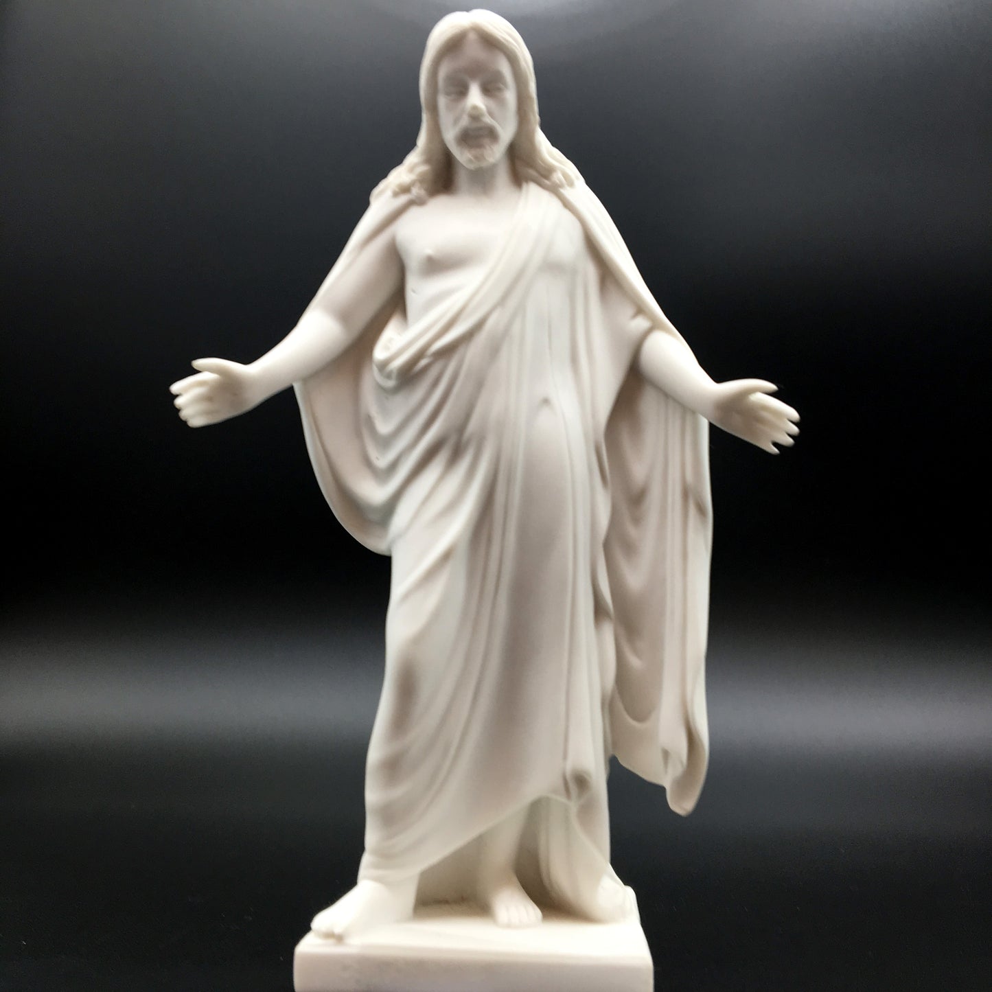 White Cultured Marble Statue Christus Jesus Figurine Statue 6" - White - Montecinos Ethnic