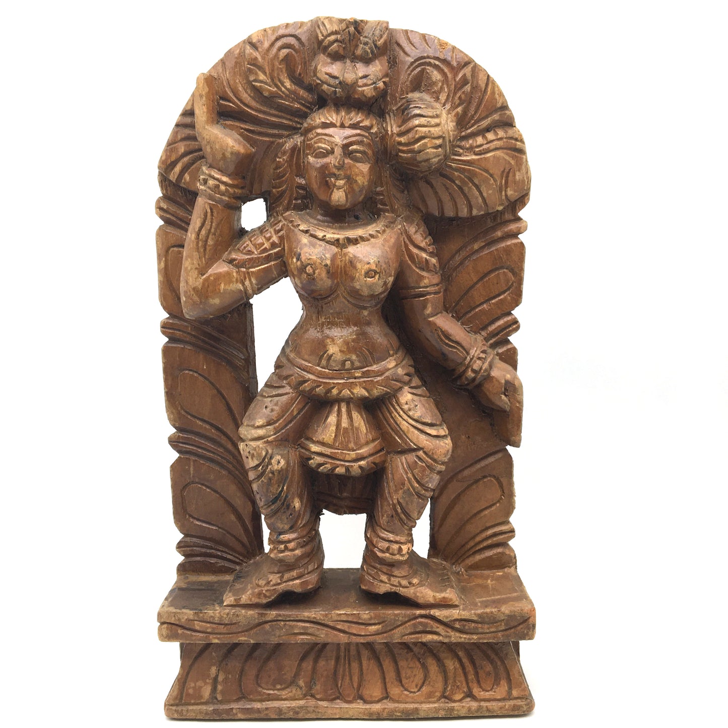 Vintage Solid Wood Carving India Temple Mandir Dancer Decorative Wall Hanging