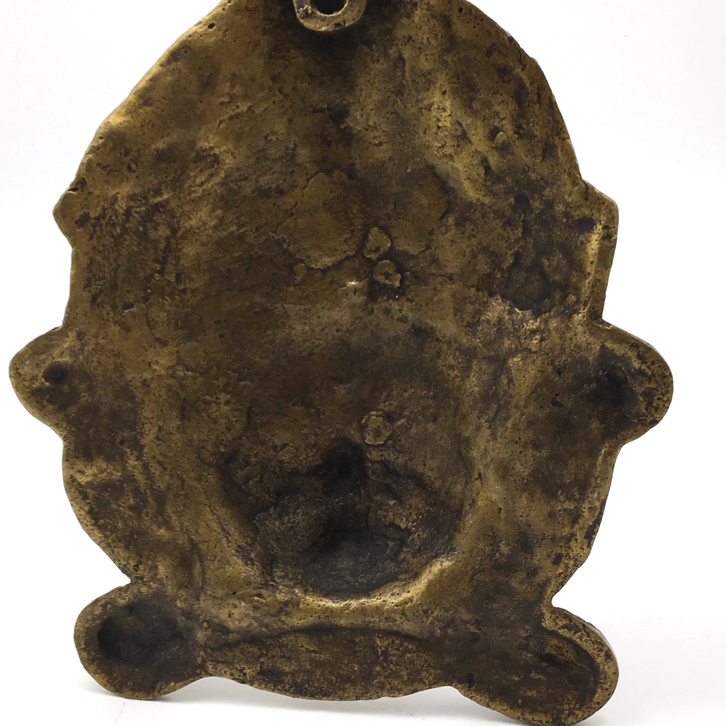 Vintage Decorative Brass Face Mask Mata Durga India Goddess - Hanging 7.5" - Montecinos Ethnic