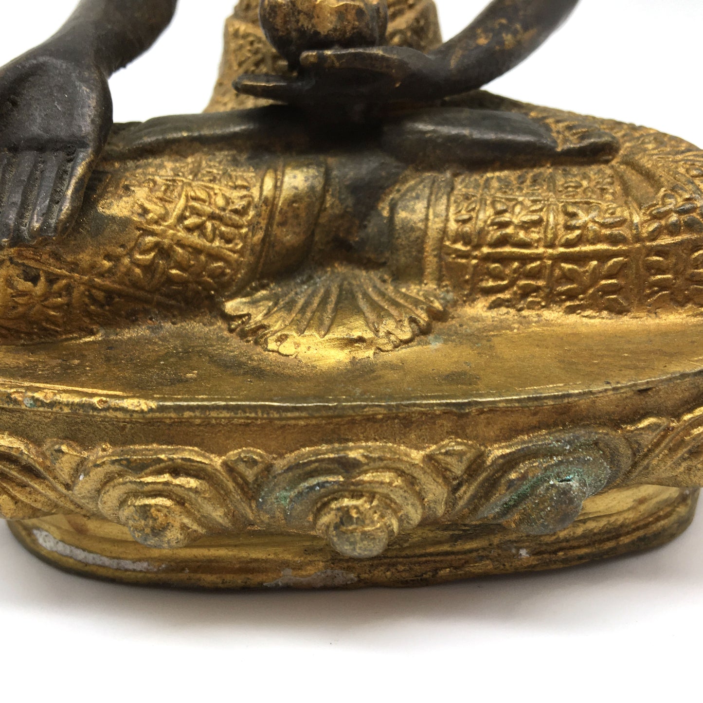Vintage Lovely Brass Shakyamuni Medicine Buddha Statue Idol Figure -Fine Detail
