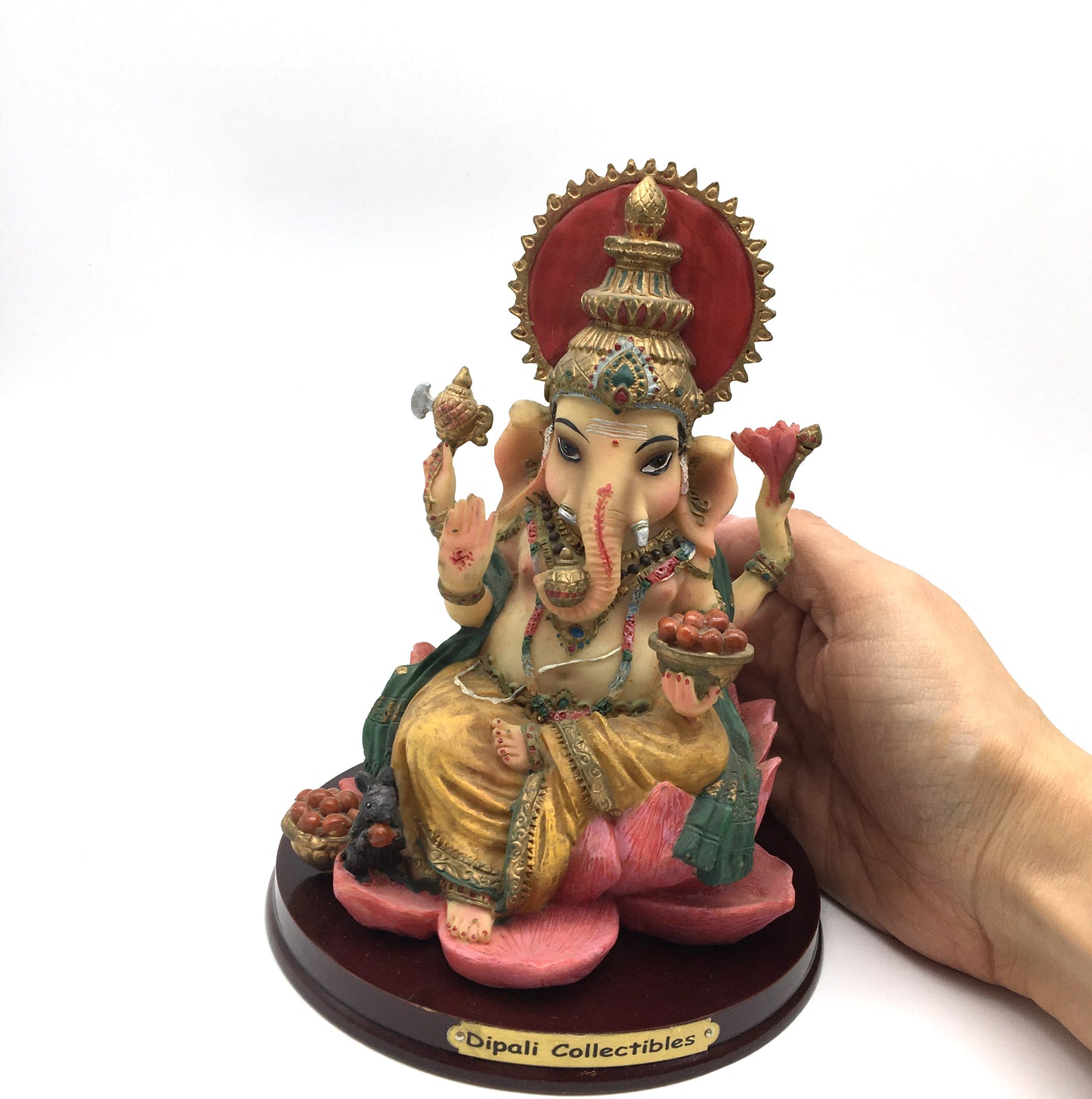 Ganesh Ganapati Hindu Elephant God Remover of Obstacles Figurine Statue 7.5”