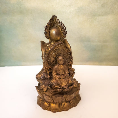 Brass Three Face Buddha Fengshui Idol