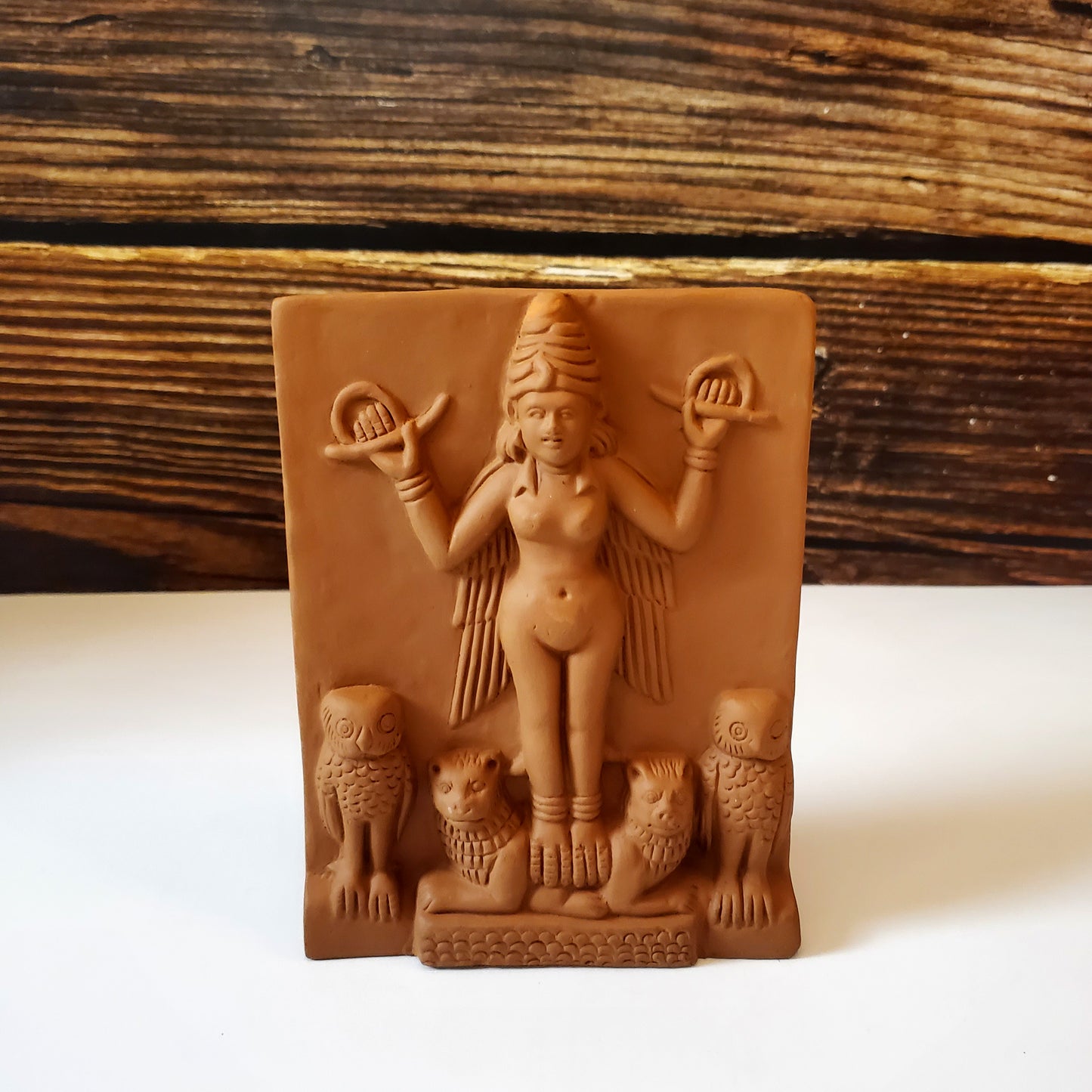 Sumerian Lilith Wall Plaque Hanging | Handmade Goddess Home Decor Gifts 5"x6"