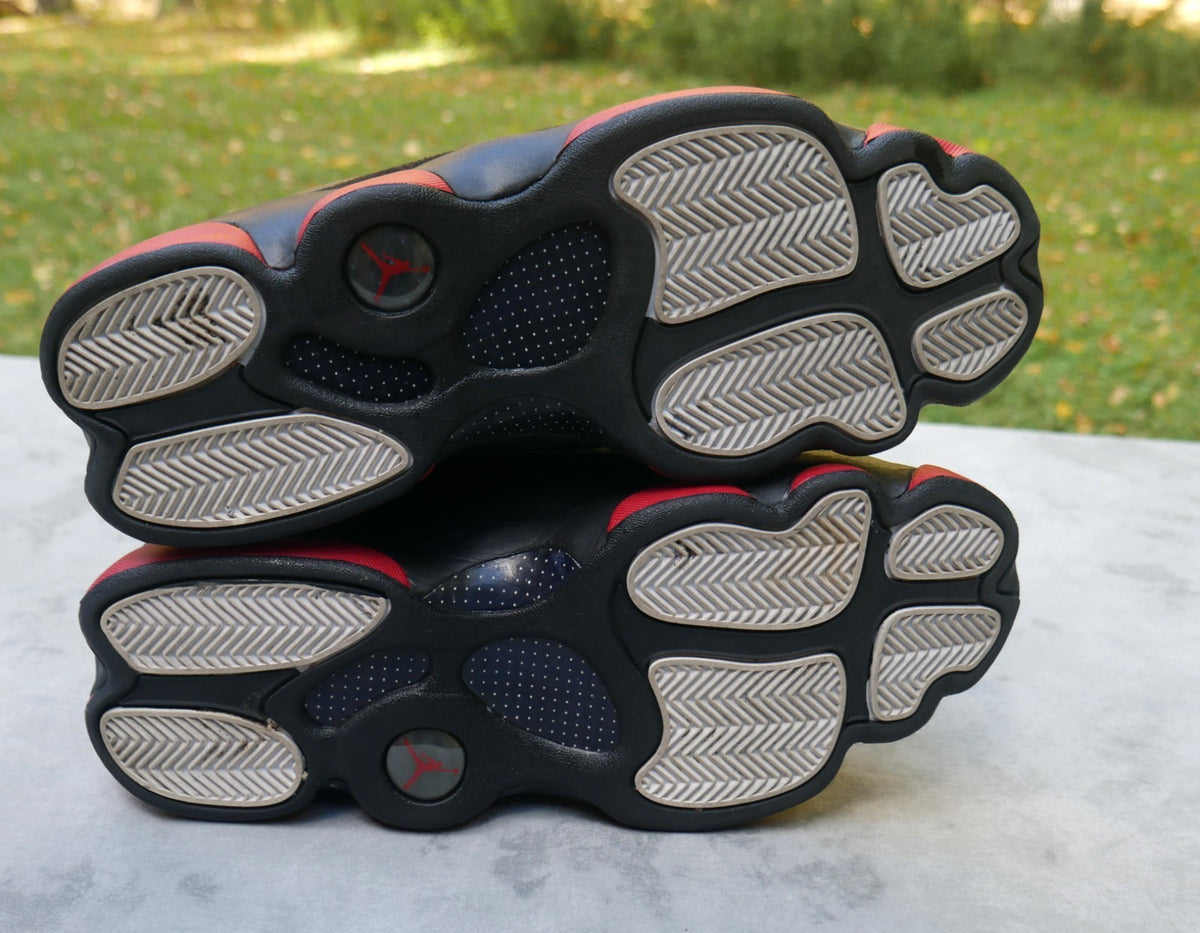 Nike Air Jordan 13 Retro Dirty Bred Black Red Men Sneaker size 12 - 414571-003