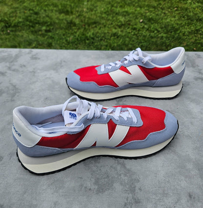 New Balance 237  Mens Size 12 Shoes Red Blue Grey Retro Sneakers