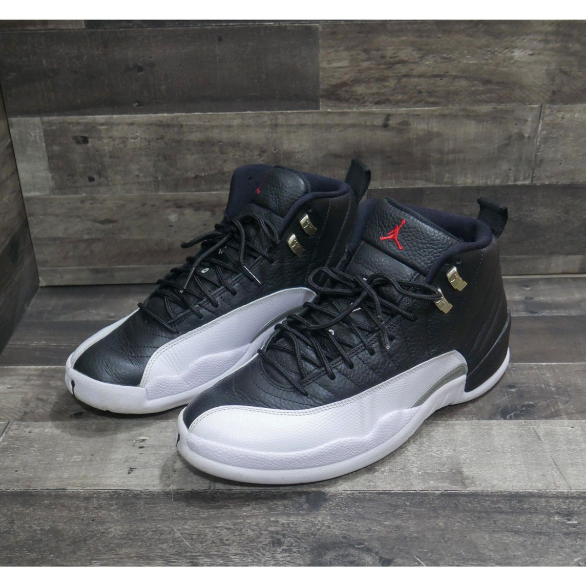 Nike Air Jordan 12 Retro Playoff Black White Red Leather Mens Size 12 CT8013-006