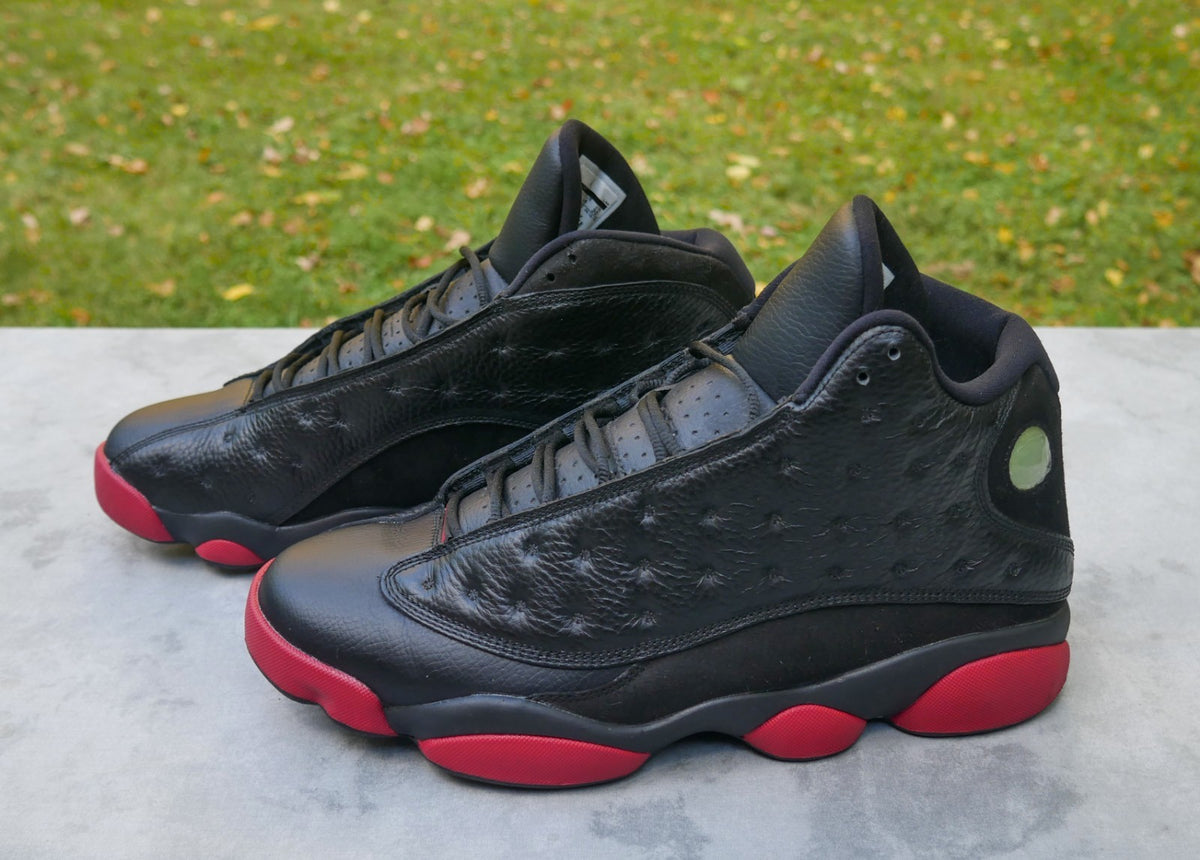 Nike Air Jordan 13 Retro Dirty Bred Black Red Men Sneaker size 12 - 414571-003