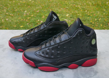 Nike Air Jordan 13 Retro Dirty Bred Black Red Men Sneaker size 12 - 414571-003