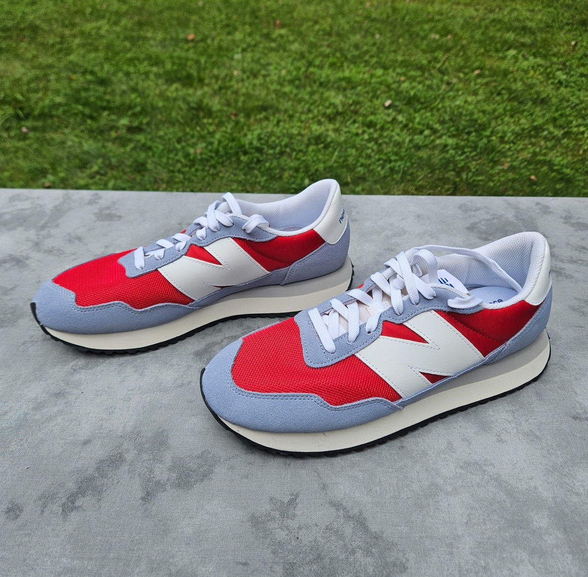 New Balance 237  Mens Size 12 Shoes Red Blue Grey Retro Sneakers