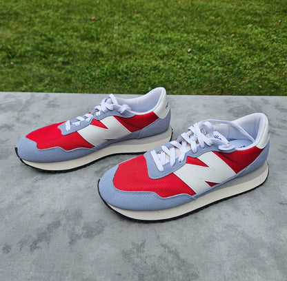 New Balance 237  Mens Size 12 Shoes Red Blue Grey Retro Sneakers