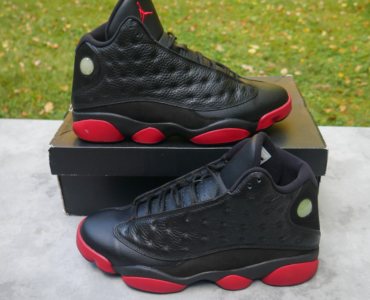 Nike Air Jordan 13 Retro Dirty Bred Black Red Men Sneaker size 12 - 414571-003
