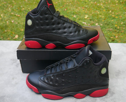 Nike Air Jordan 13 Retro Dirty Bred Black Red Men Sneaker size 12 - 414571-003