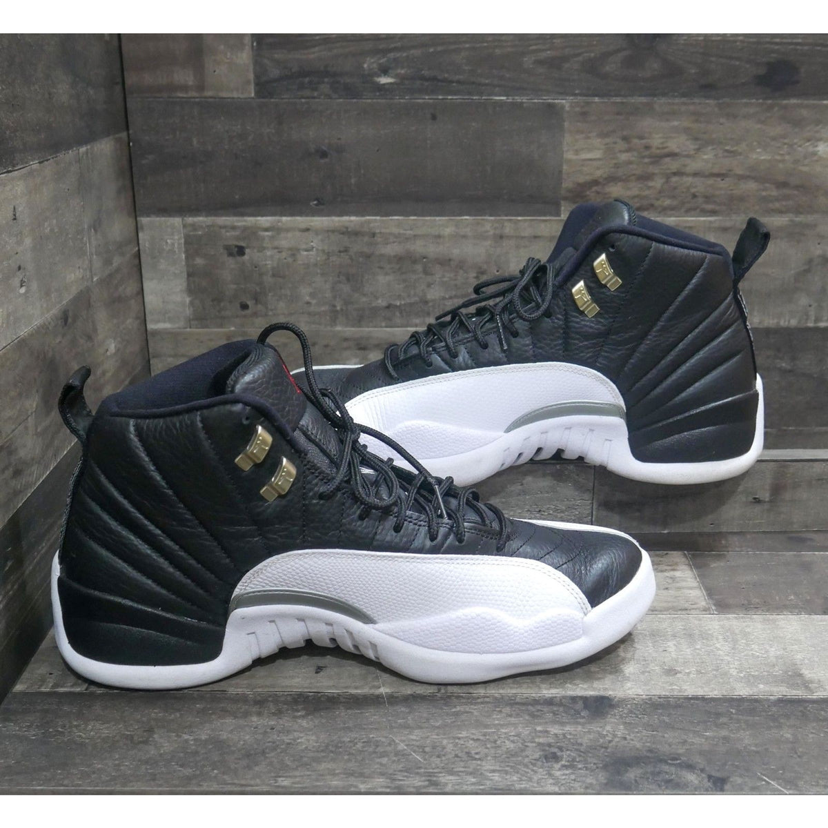 Nike Air Jordan 12 Retro Playoff Black White Red Leather Mens Size 12 CT8013-006