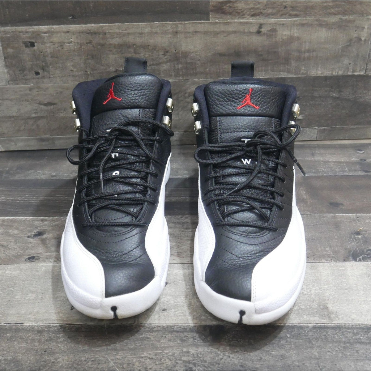Nike Air Jordan 12 Retro Playoff Black White Red Leather Mens Size 12 CT8013-006