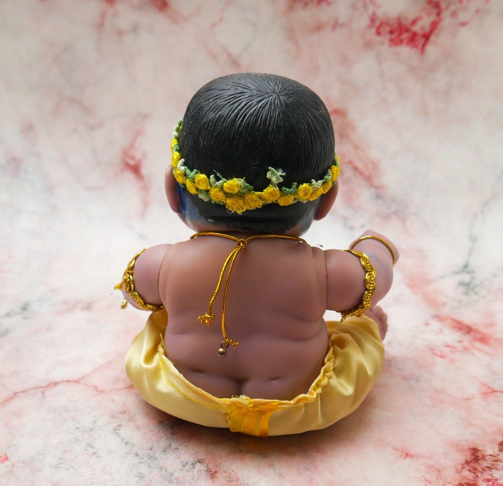 Adorable Hand-crafted Soft Vinyl Chubby Nandalal Gopala  Baby Krishna Doll 7"