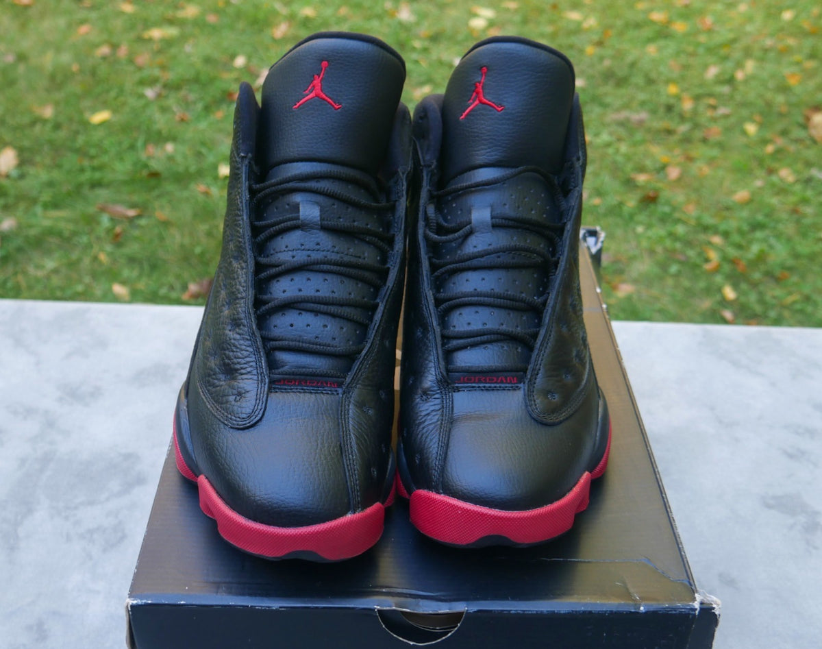 Nike Air Jordan 13 Retro Dirty Bred Black Red Men Sneaker size 12 - 414571-003