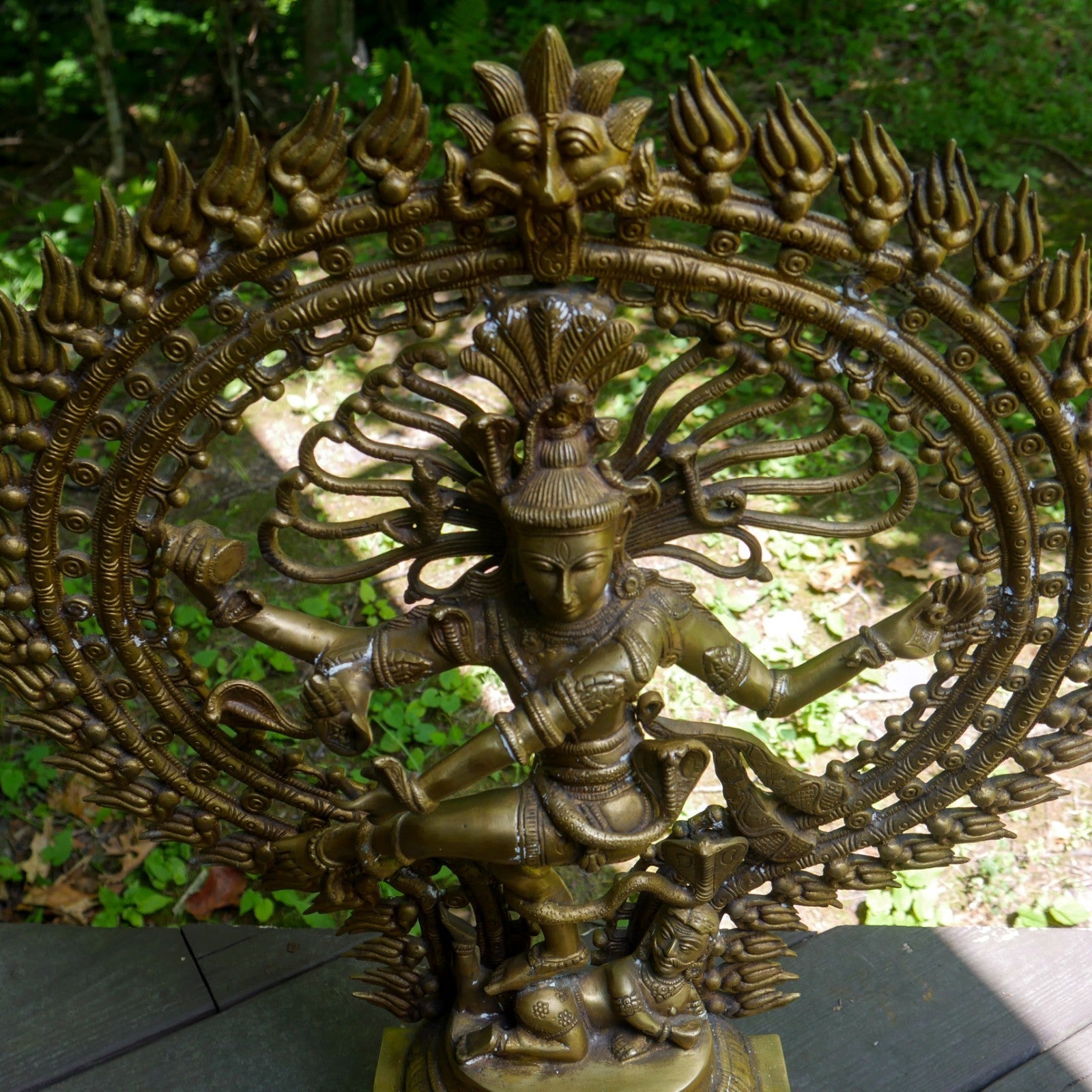 Large Temple Quality Solid Brass Hindu Dancing God Shiva Nataraja Statue 27.5"