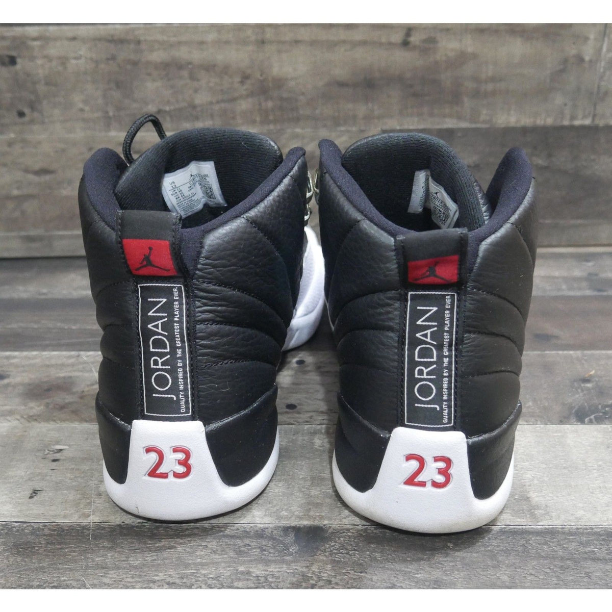 Nike Air Jordan 12 Retro Playoff Black White Red Leather Mens Size 12 CT8013-006