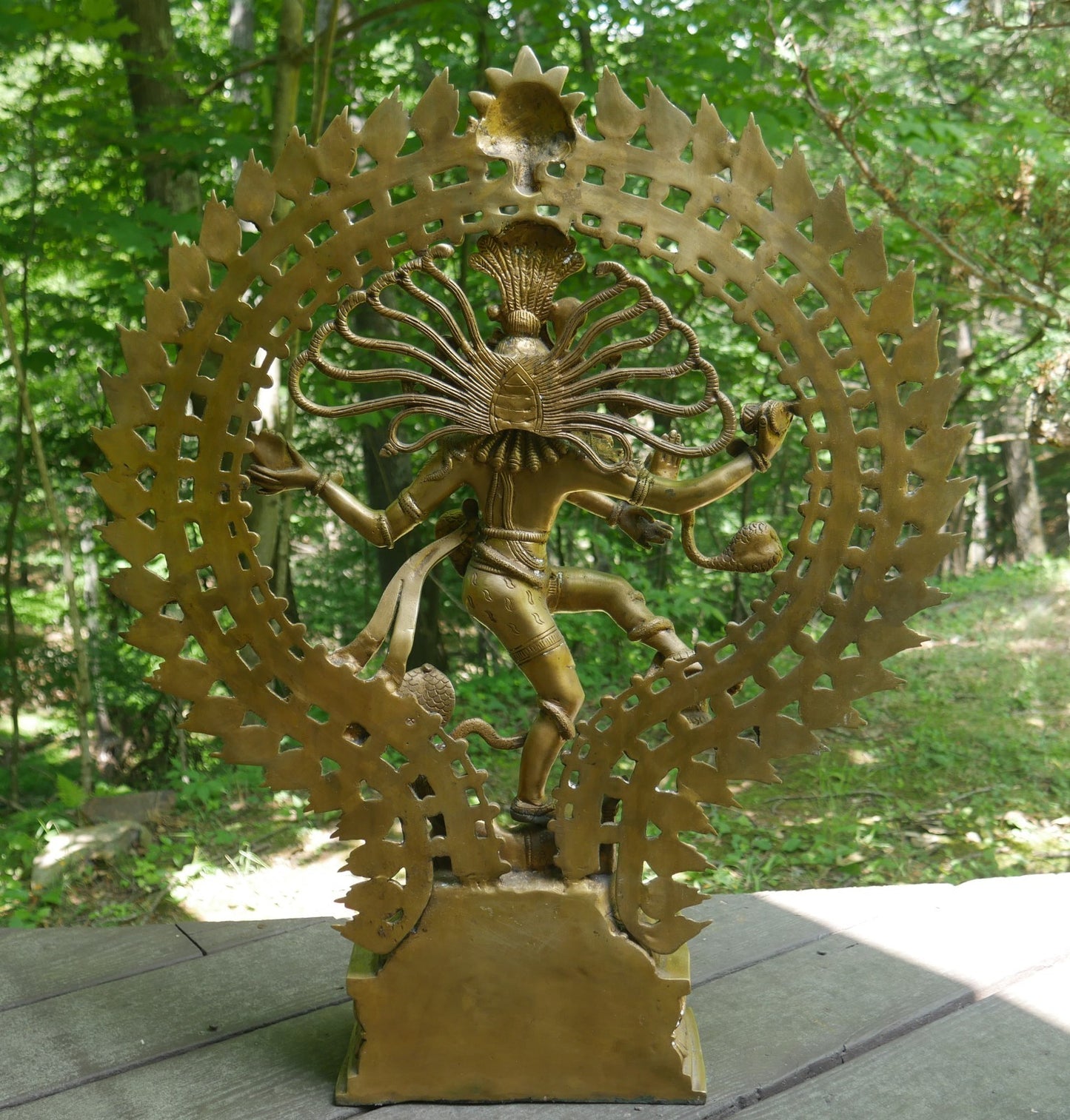 Large Temple Quality Solid Brass Hindu Dancing God Shiva Nataraja Statue 27.5"