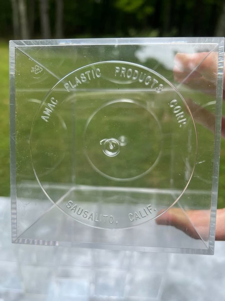 Lot of 5 - Clear Acrylic Plastic Display Boxes Containers Cases 4” x 4” x 7.25”