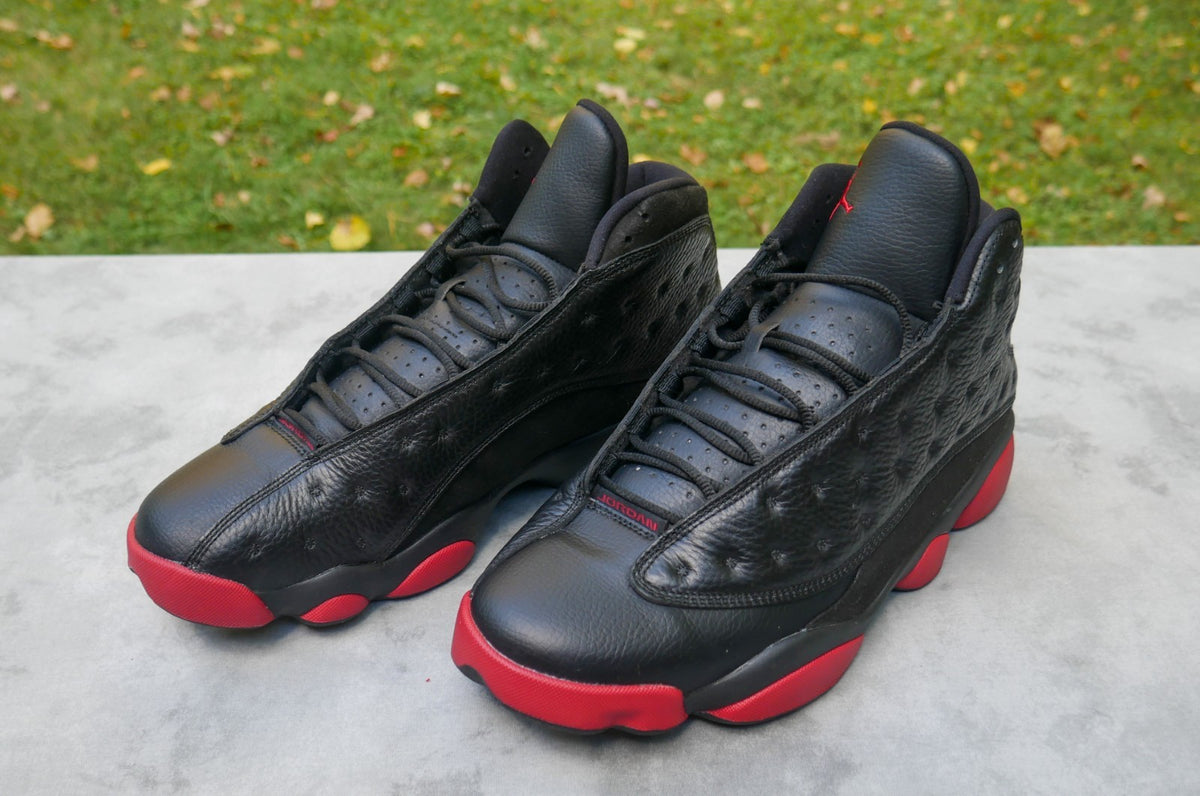 Nike Air Jordan 13 Retro Dirty Bred Black Red Men Sneaker size 12 - 414571-003