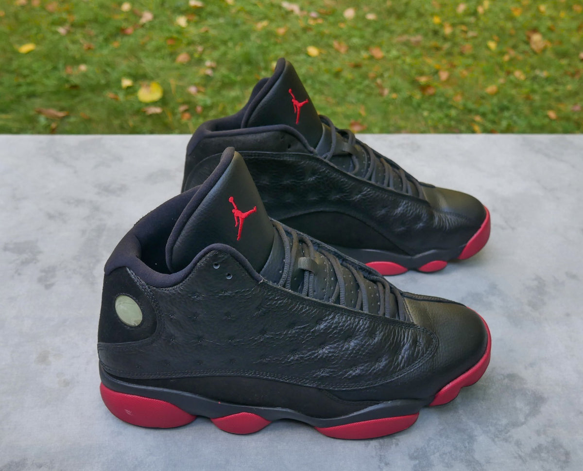 Nike Air Jordan 13 Retro Dirty Bred Black Red Men Sneaker size 12 - 414571-003