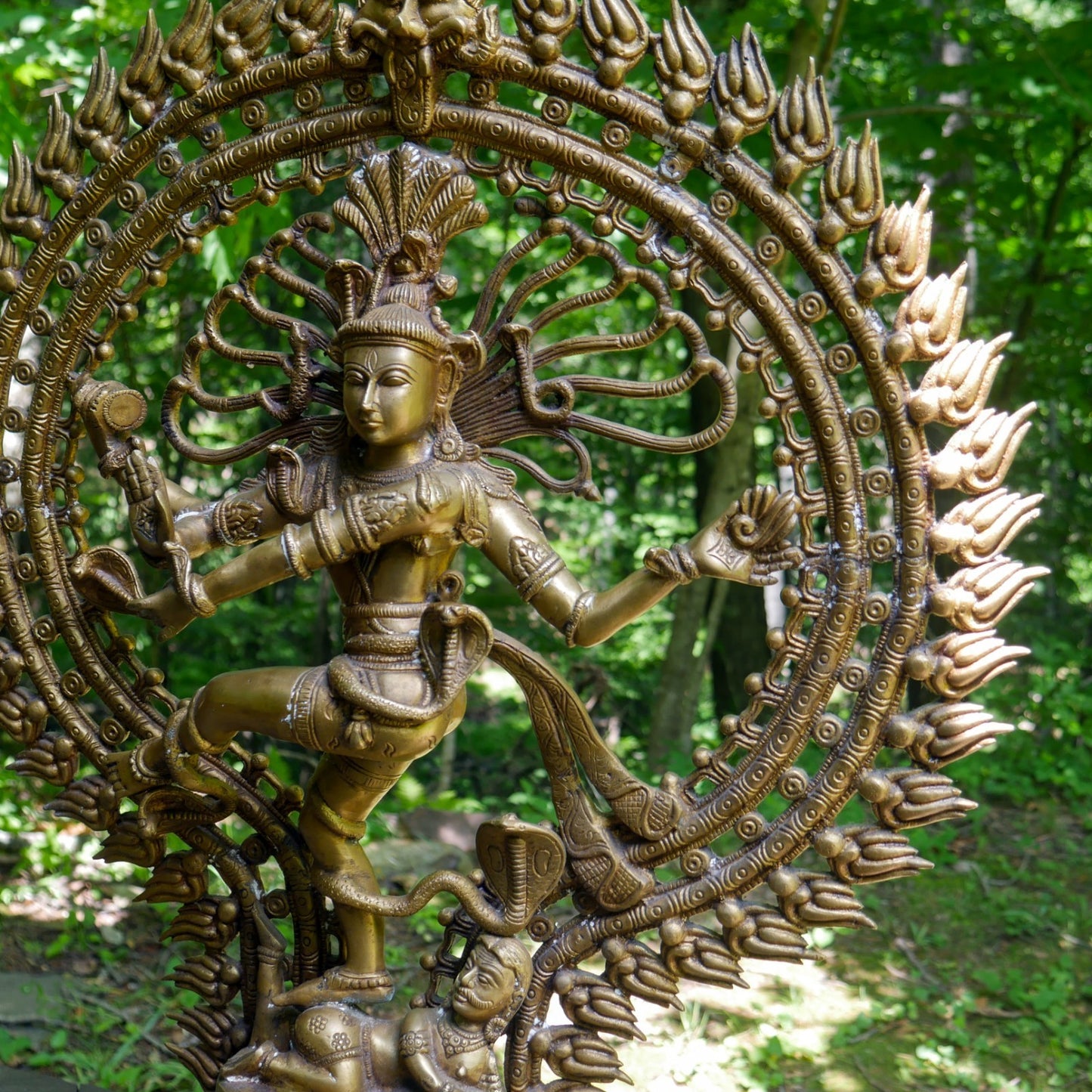 Large Temple Quality Solid Brass Hindu Dancing God Shiva Nataraja Statue 27.5"