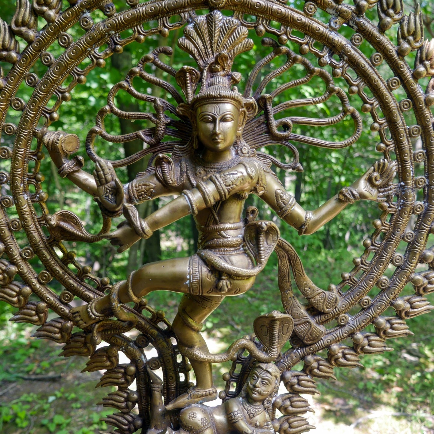 Large Temple Quality Solid Brass Hindu Dancing God Shiva Nataraja Statue 27.5"