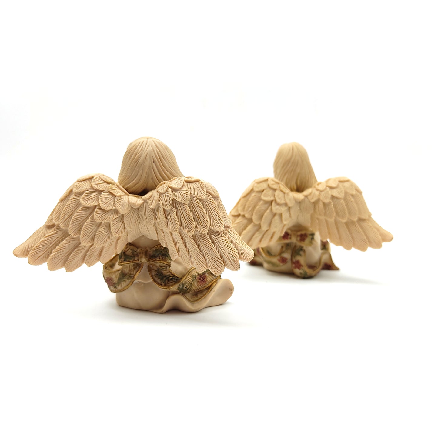 Vintage Sarah's Angels "September" and "August" Resin Collectible Statue Figurines