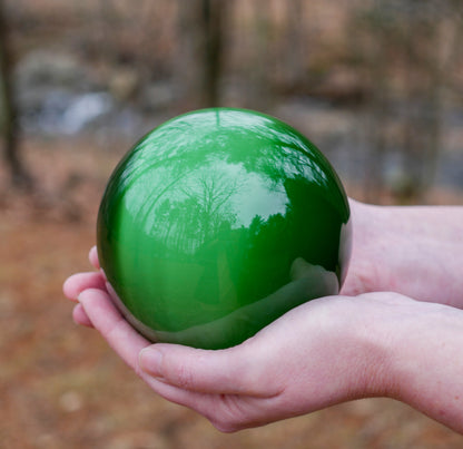 5.11 Pounds Green Cat's Eye Crystal Sphere | Metaphysical Natural Quartz Crystal Ball