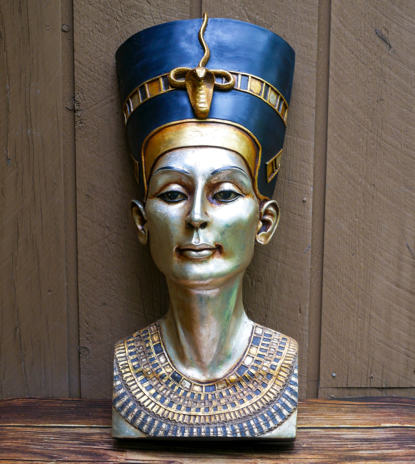 Vintage Large Grand-Scale Egyptian Queen Nefertiti Wall Hanging Decor 28" Tall
