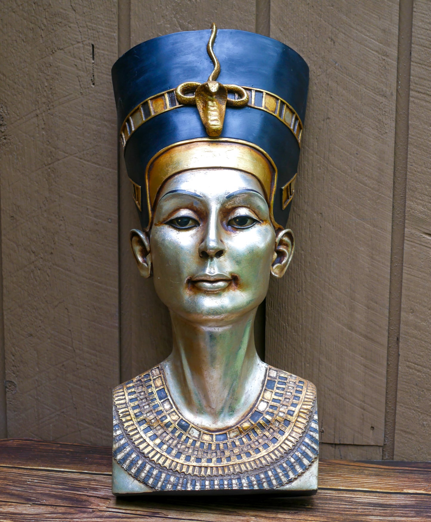 Vintage Large Grand-Scale Egyptian Queen Nefertiti Wall Hanging Decor 28" Tall