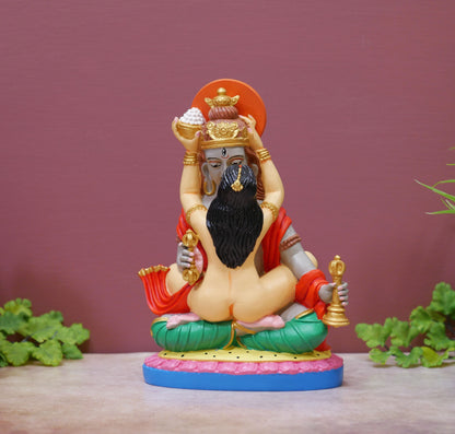 Shiva Shakti Statue | Tantric Union Ganges Clay Handmade Yab Yum Buddha Statue 8"