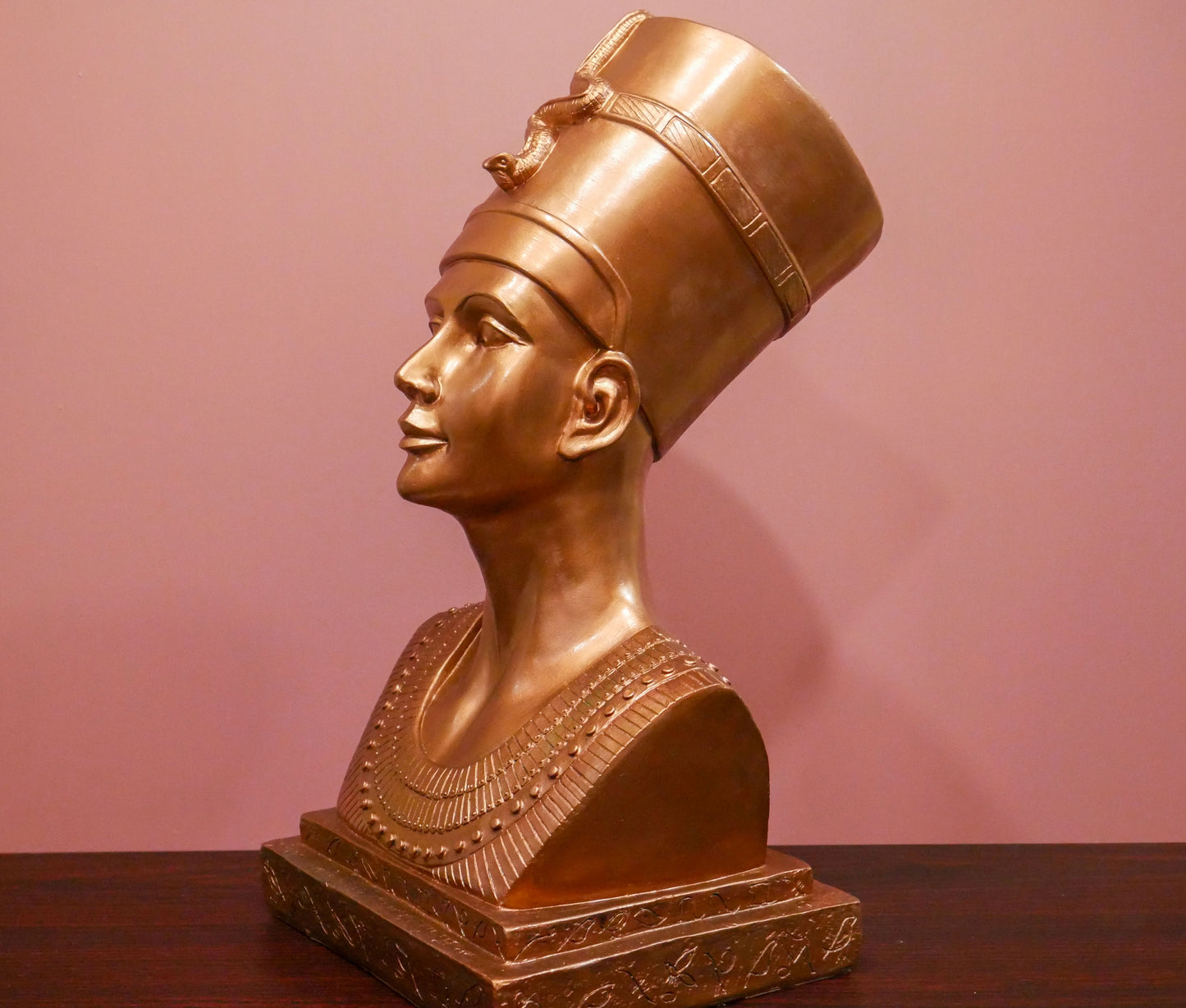 Vintage Queen Nefertiti Bust Large Egyptian Statue Sculpture  - 16" Tall