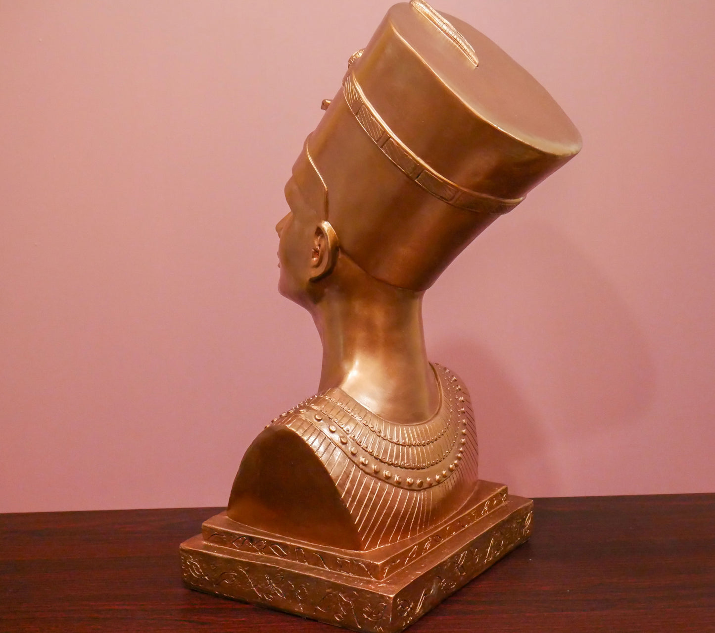 Vintage Queen Nefertiti Bust Large Egyptian Statue Sculpture  - 16" Tall