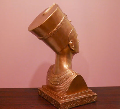 Vintage Queen Nefertiti Bust Large Egyptian Statue Sculpture  - 16" Tall