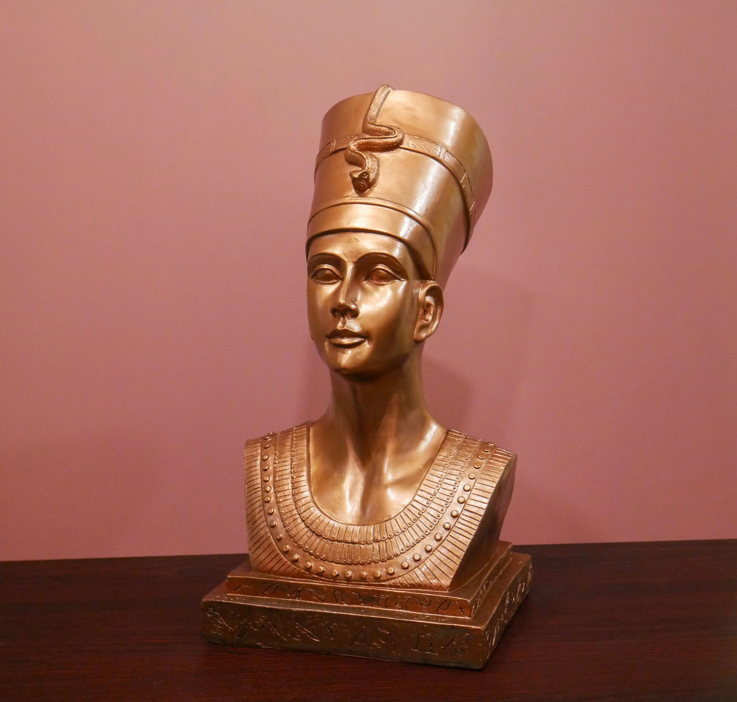 Vintage Queen Nefertiti Bust Large Egyptian Statue Sculpture  - 16" Tall