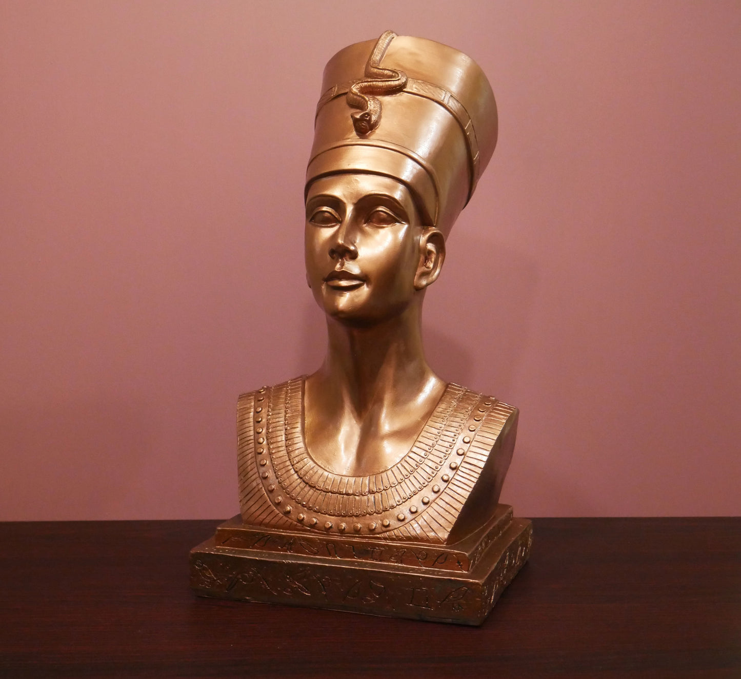 Vintage Queen Nefertiti Bust Large Egyptian Statue Sculpture  - 16" Tall