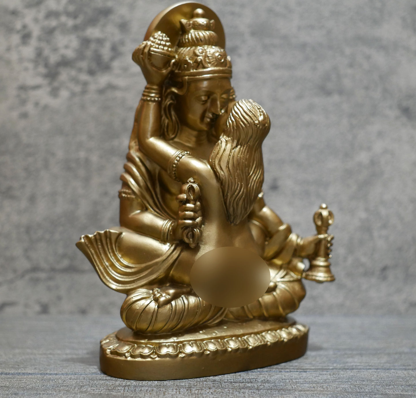 Shiva Shakti Statue | Tantric Union Clay Handmade Yab Yum Buddha Statue - 8"