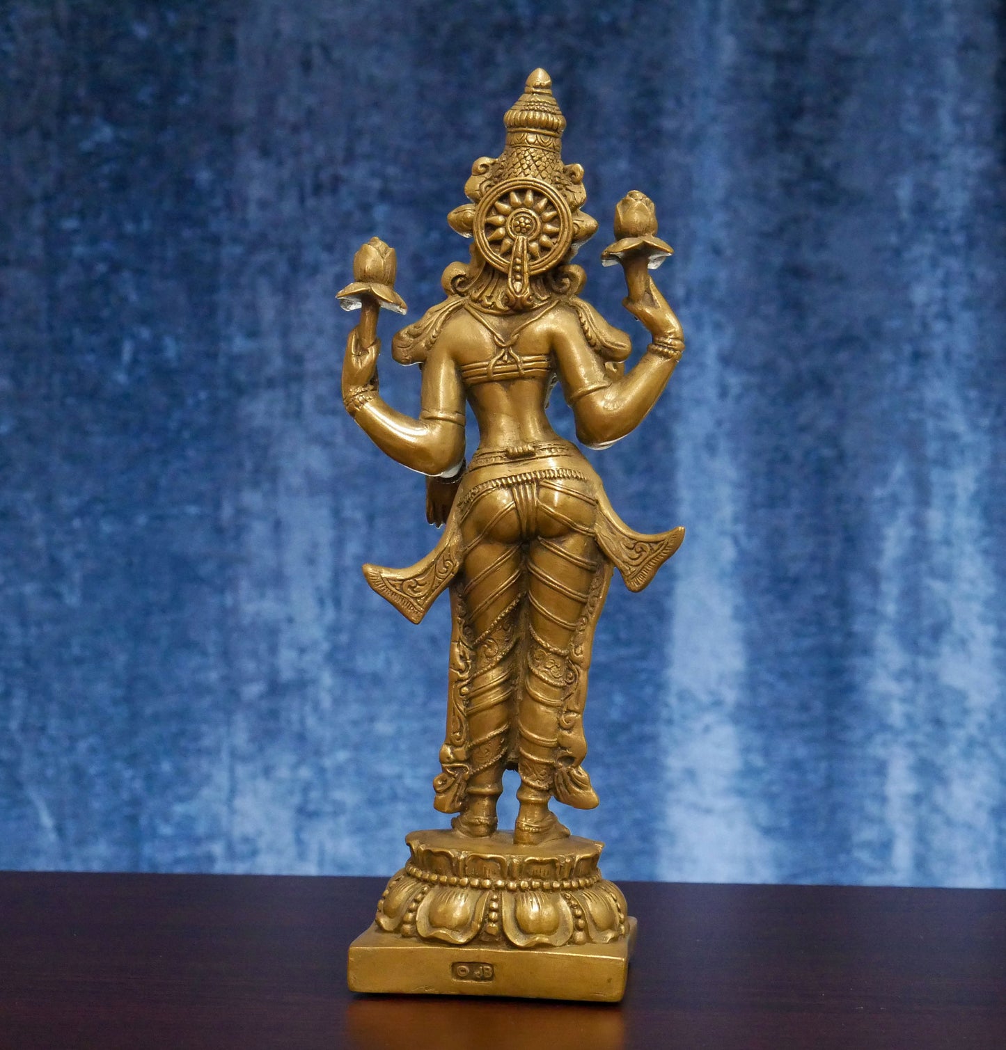 Goddess Lakshmi Statue | Cast Bronze Lakshmi Maa Standing Altar Statue 10.5"