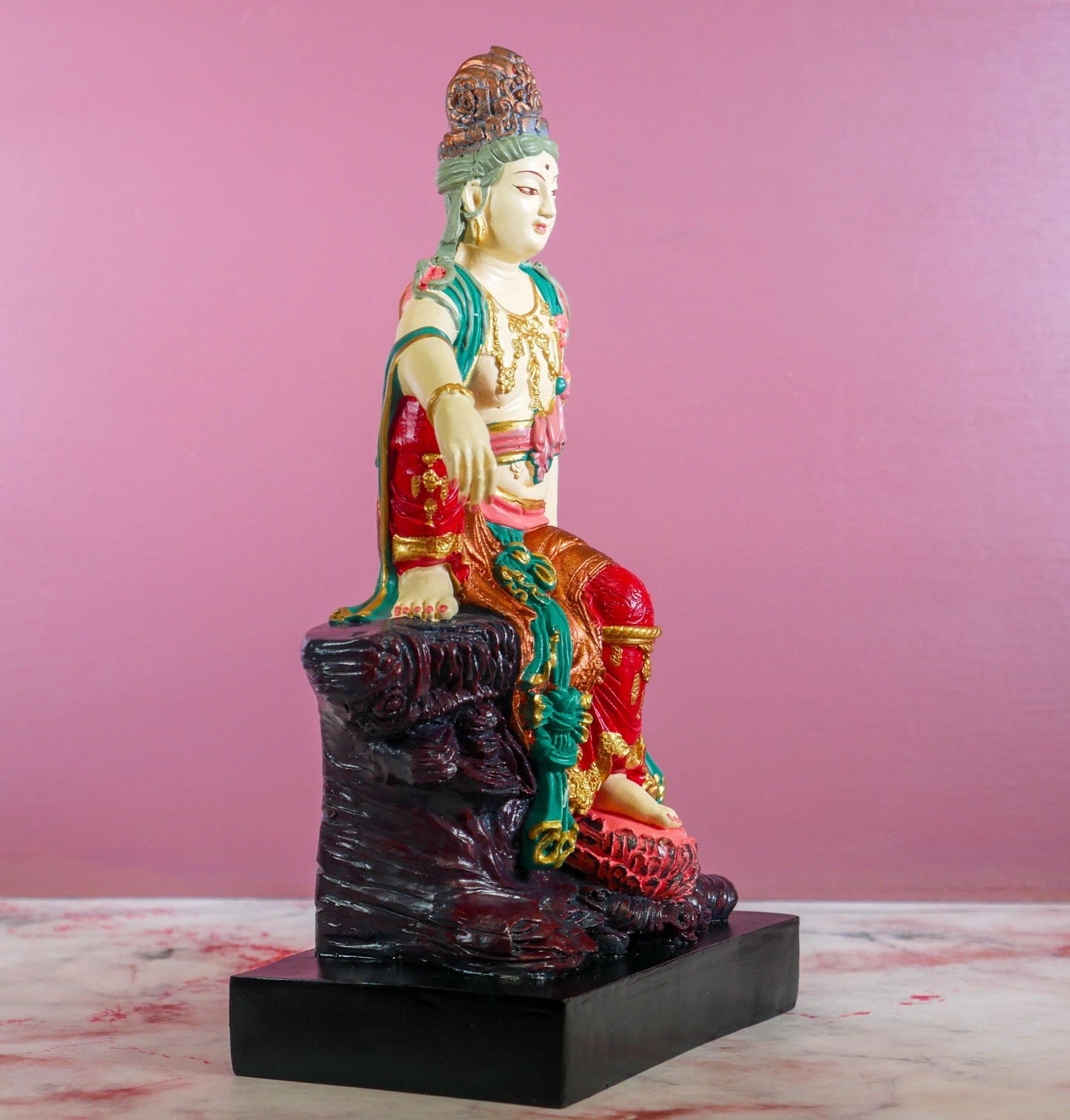 Chinese Guanyin Buddha Statue | Buddhist Goddess of Mercy Quan Yin - 9" Tall